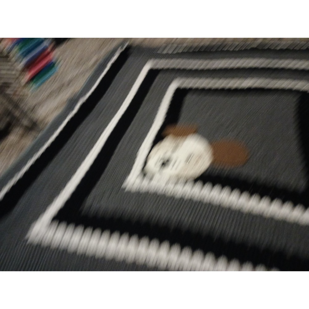 Dog‎ Lovers Handmade Crochet Knit Couch Cover 52in Granny Square Vintage Blanket - Picture 12 of 16